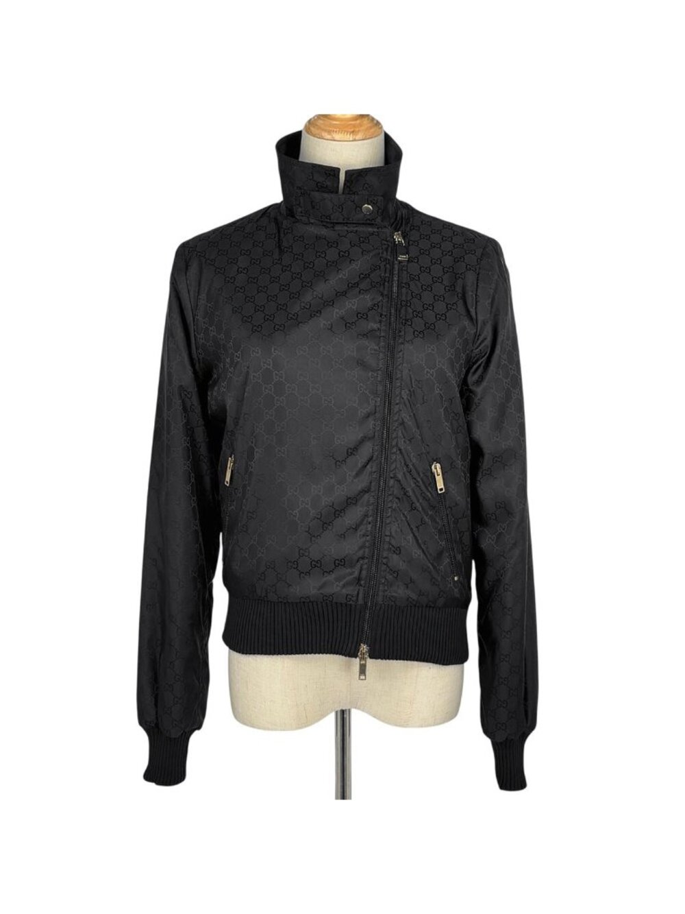 Gucci GG Pattern Nylon Jacket Black